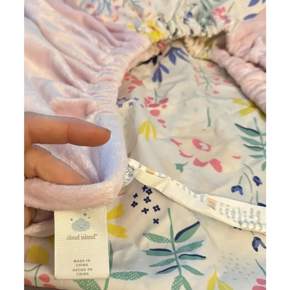 Cloud Island™ Wipeable Diaper Changing Pad Cover, Little Wildflower, Pink Floral